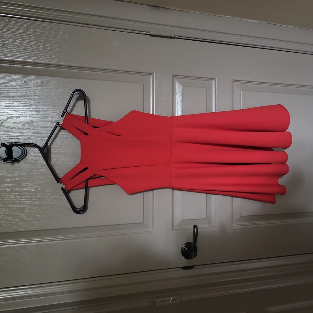 Red cocktail dress
